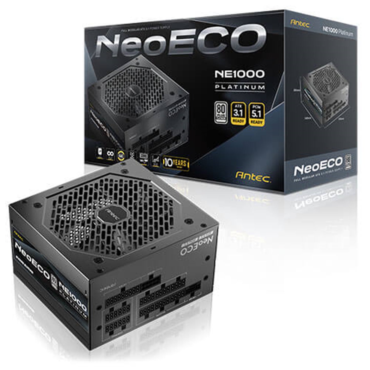 Antec NE1000 Platinum NeoEco 1000W Fully Modular ATX 3.1 Power Supply