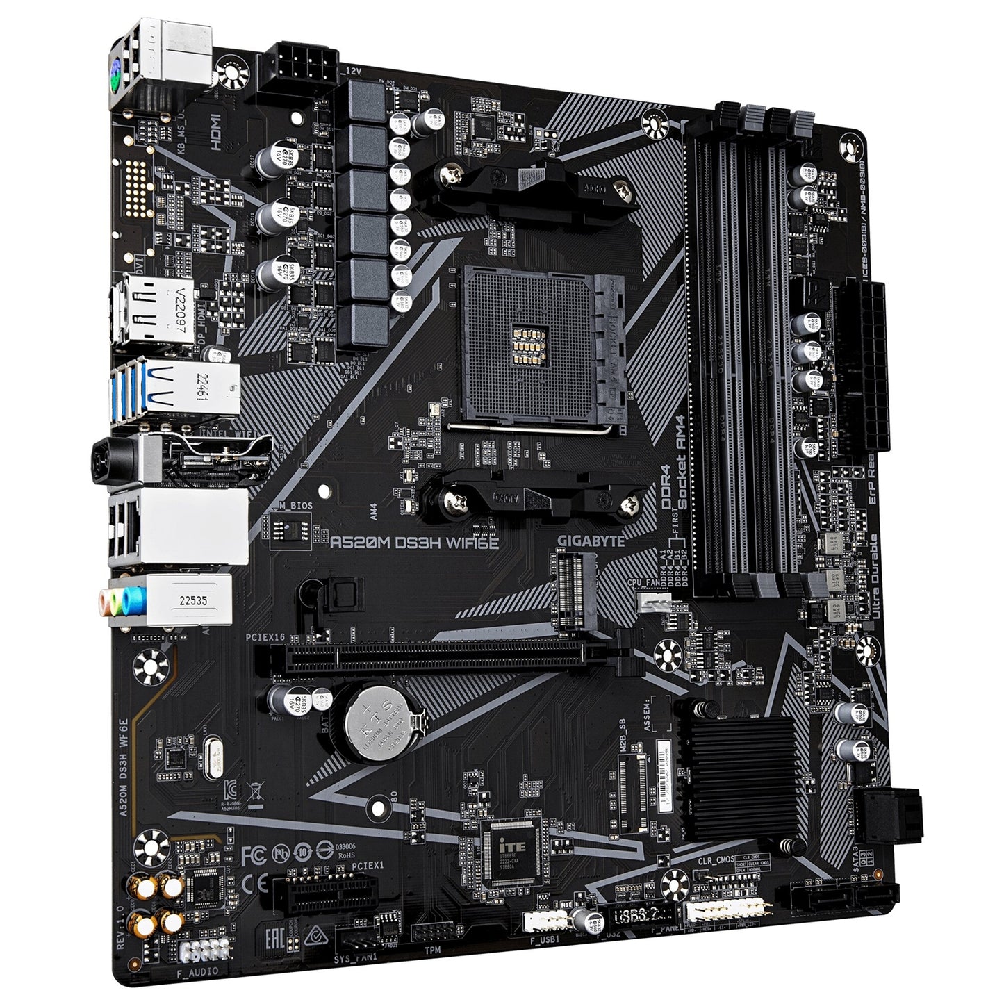 Gigabyte A520M DS3H WIFI6E AMD AM4 Socket Motherboard
