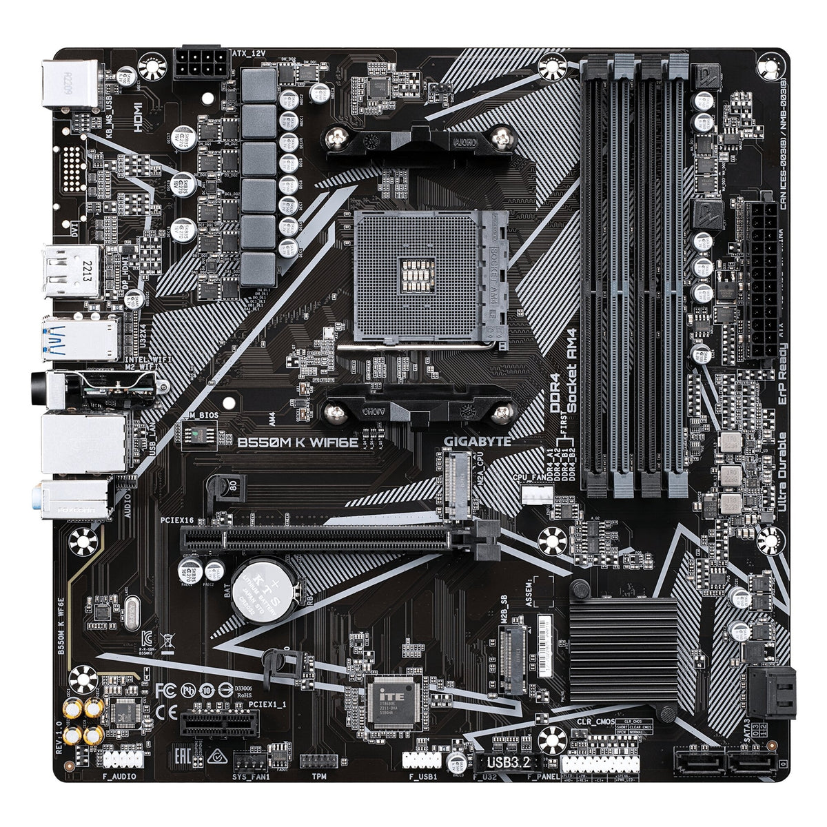 Gigabyte B550M K WIFI6E AMD AM4 Socket Motherboard