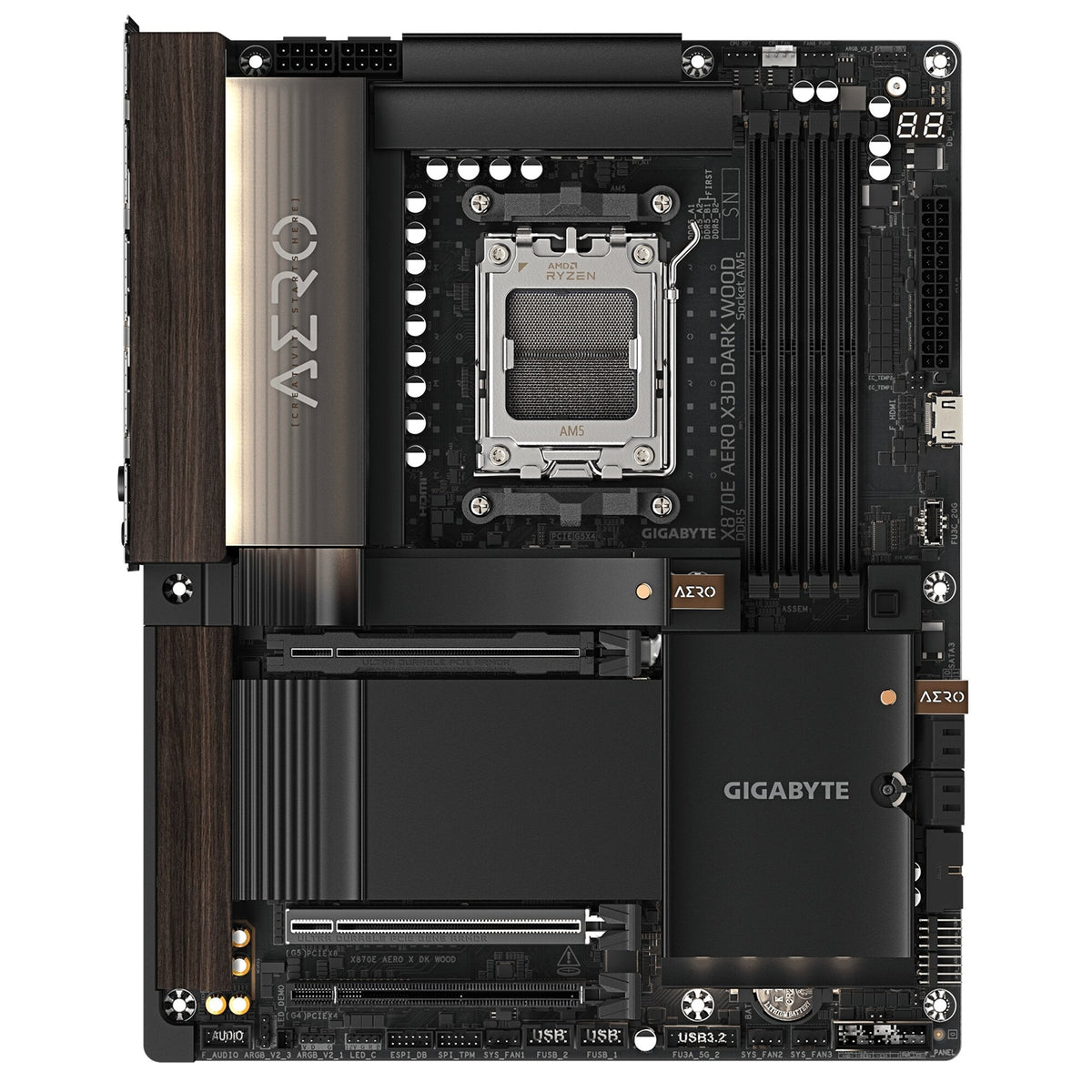 Gigabyte X870E AERO X3D DARK WOOD AMD AM5 Socket Motherboard