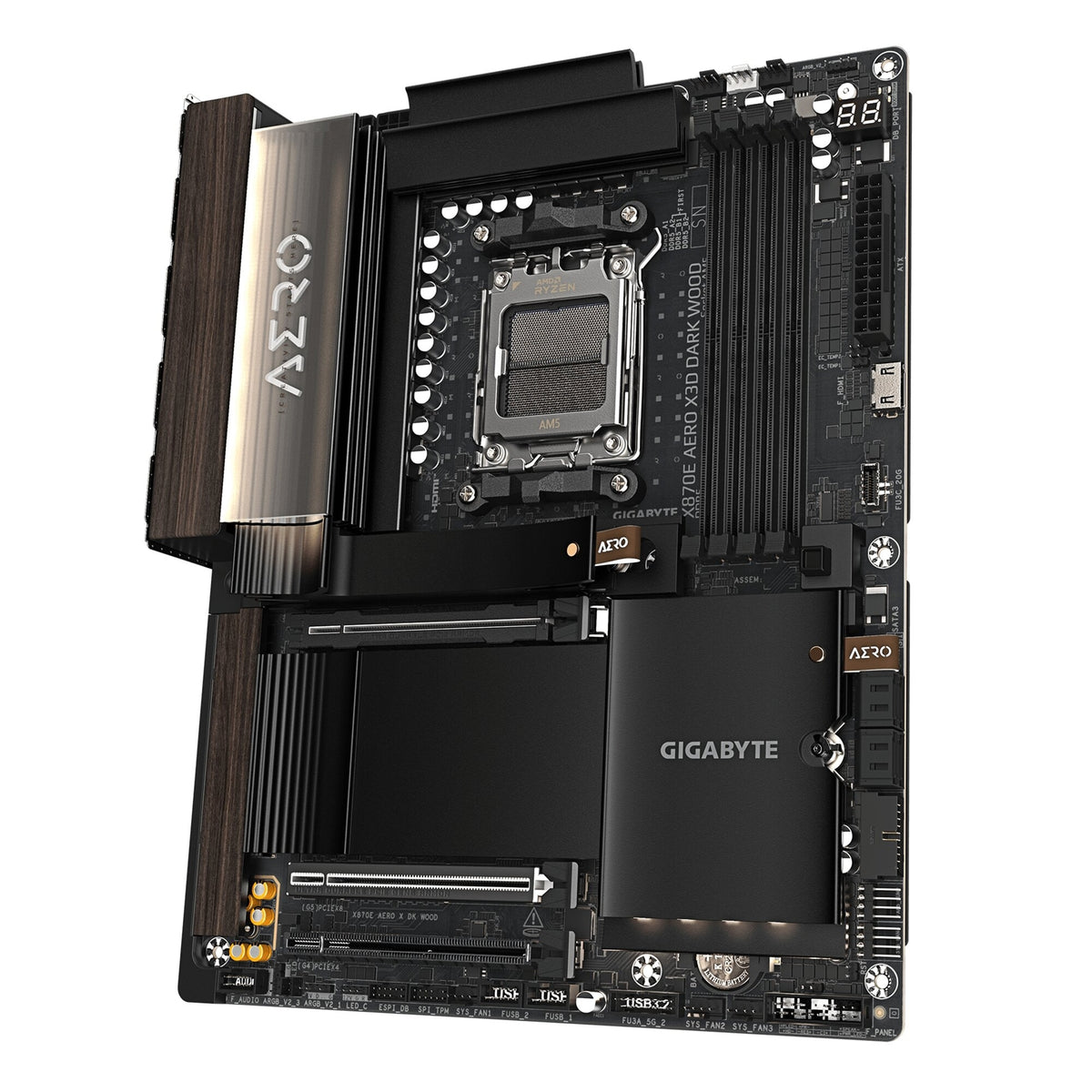 Gigabyte X870E AERO X3D DARK WOOD AMD AM5 Socket Motherboard