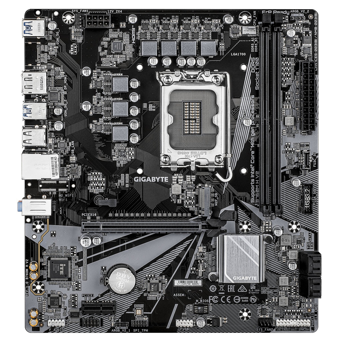 Gigabyte B760M H V2 Intel 1700 Socket Motherboard