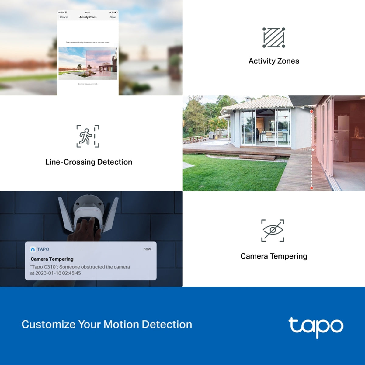 TP-Link Tapo C310P2 Outdoor Security Wi-Fi Camera - 2 Pack