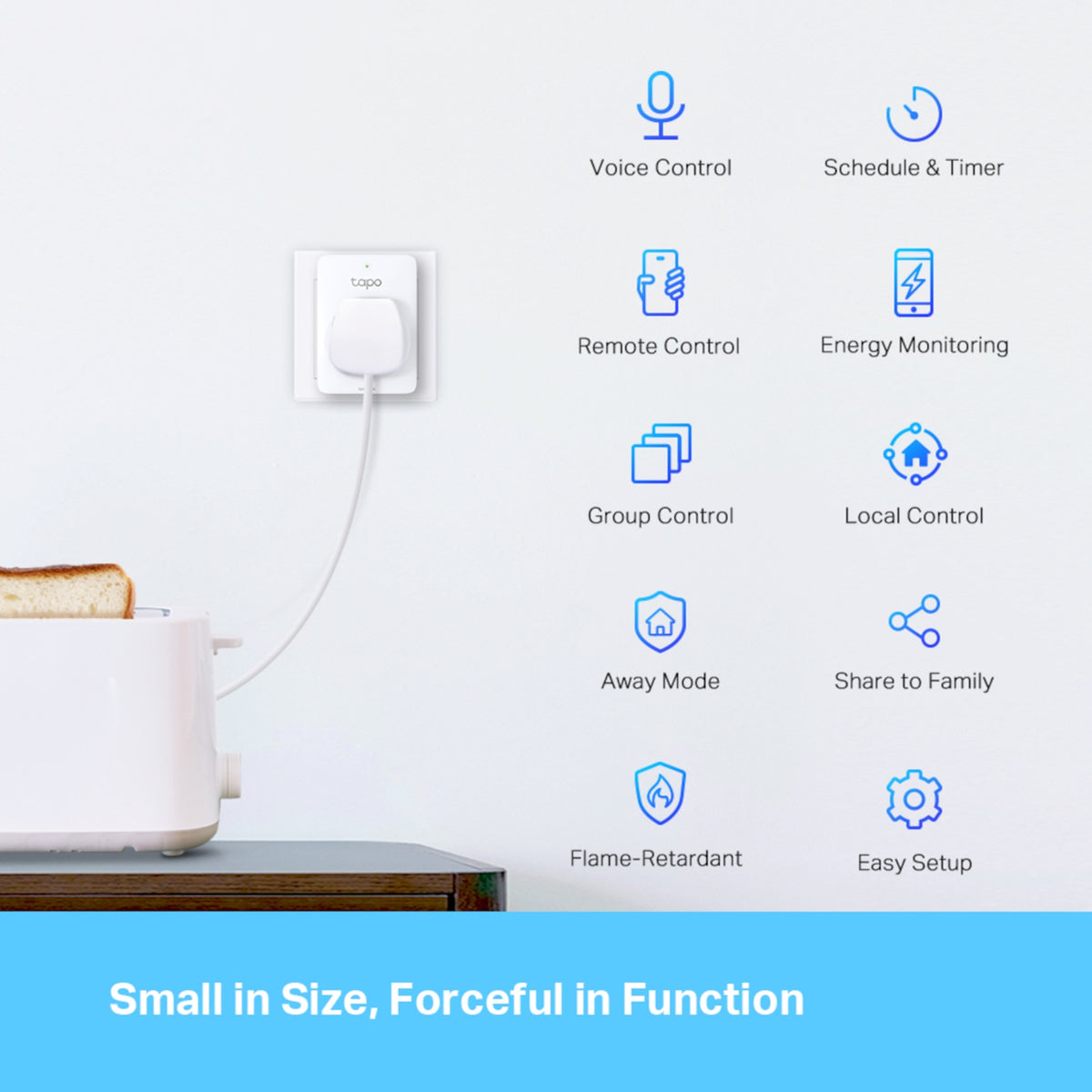 TP-Link Tapo P110 Mini Smart Wi-Fi Socket with Energy Monitoring - 4 Pack