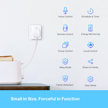 TP-Link Tapo P110 Mini Smart Wi-Fi Socket with Energy Monitoring - 4 Pack