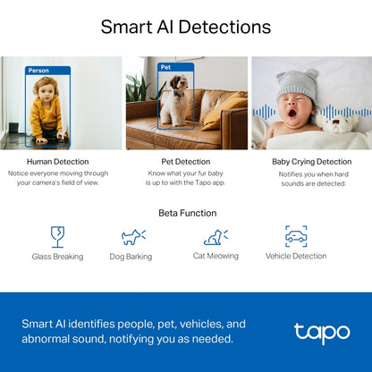 TP-Link Tapo C220 Pan or Tilt AI Home Security Wi-Fi Camera