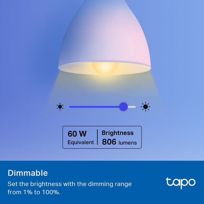 TP-Link Tapo L530E Smart Wi-Fi Light Bulb, Multicolor, E27