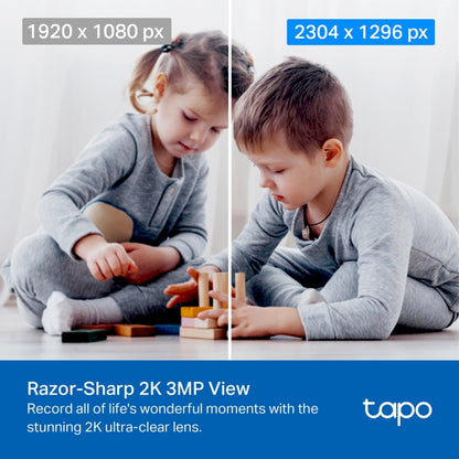 TP-Link Tapo C210P2 Pan Tilt Home Security Wi-Fi Camera - 2 Pack