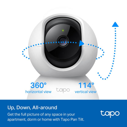 TP-Link Tapo C210P2 Pan Tilt Home Security Wi-Fi Camera - 2 Pack