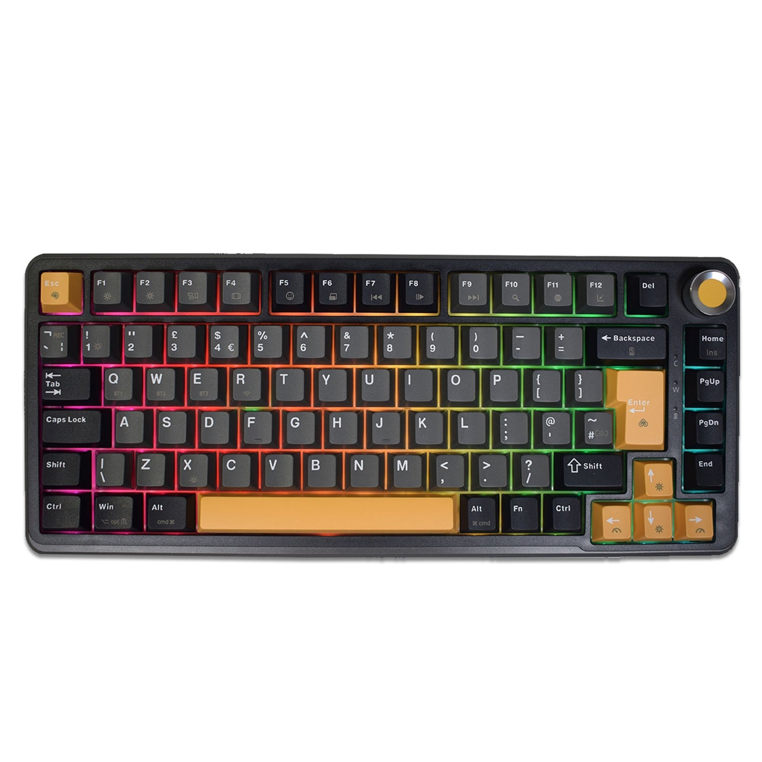 Marvo Titan 75 KG985W Wireless Mechanical Gaming Keyboard, Tri-Mode Connectivity, Wired, 2.4GHz & Bluetooth, Hot-Swappable Mechanical Switches, Vibrant RGB Backlighting, Full-Key Anti-Ghosting