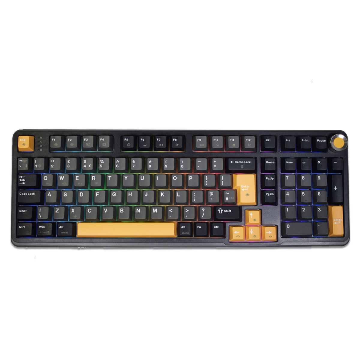 Marvo Titan 98 KG986W Wireless Mechanical Gaming Keyboard, Tri-Mode Connectivity, Wired, 2.4GHz & Bluetooth, Hot-Swappable Mechanical Switches, Vibrant RGB Backlighting, Full-Key Anti-Ghosting