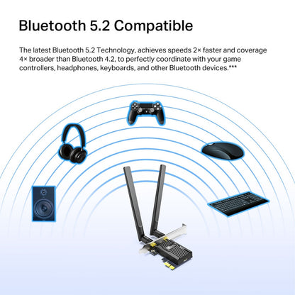 TP-Link Archer TX55E AX3000 Dual Band Wi-Fi 6 Bluetooth PCI Express Adapter