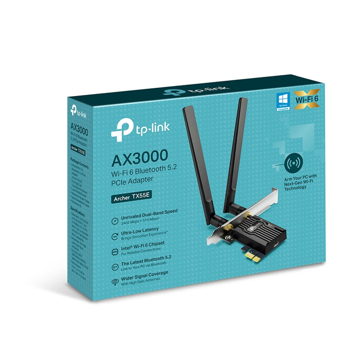TP-Link Archer TX55E AX3000 Dual Band Wi-Fi 6 Bluetooth PCI Express Adapter