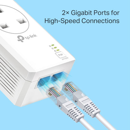 TP-Link TL-PA7027P KIT AV1000 2-Port Gigabit Pass-through Powerline Starter Kit