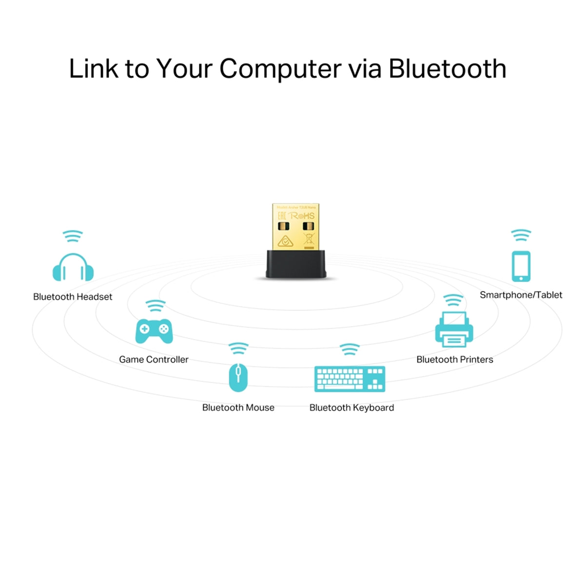 TP-Link Archer T2UB Nano AC600 Nano Dual Band Wi-Fi Bluetooth 4.2 USB Adapter