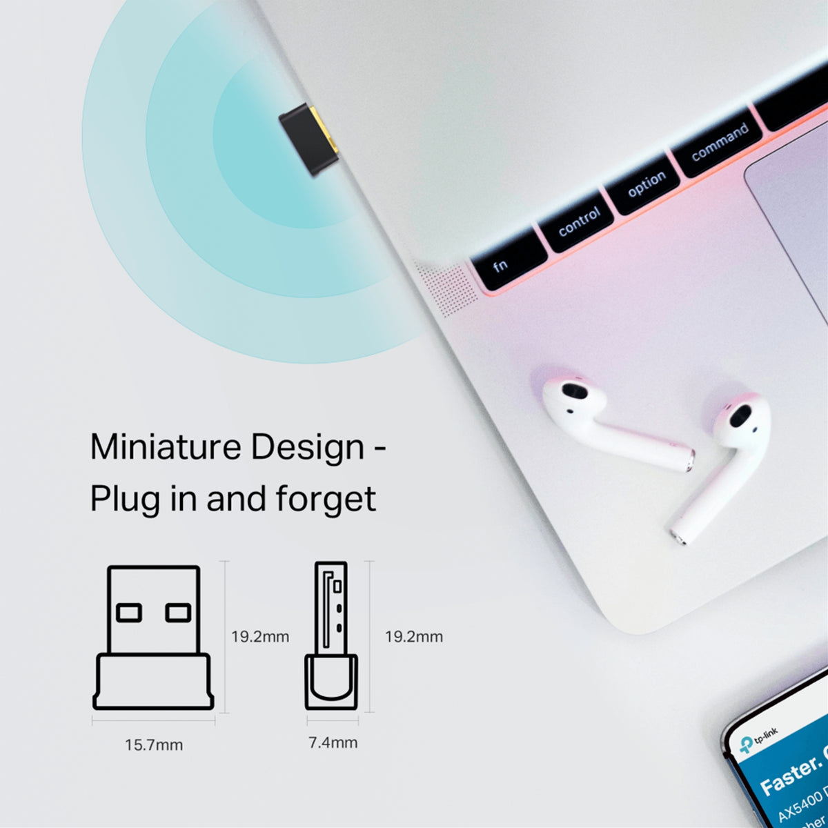 TP-Link Archer T2UB Nano AC600 Nano Dual Band Wi-Fi Bluetooth 4.2 USB Adapter