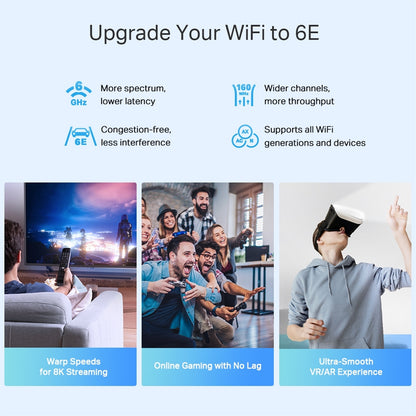 TP-Link Deco XE75 Pro AXE5400 Home Mesh Wi-Fi 6E Tri-Band System - 3 Pack