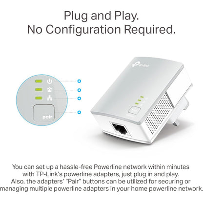 TP-Link TL-PA4010 KIT 600Mbps Nano Powerline Twin Pack
