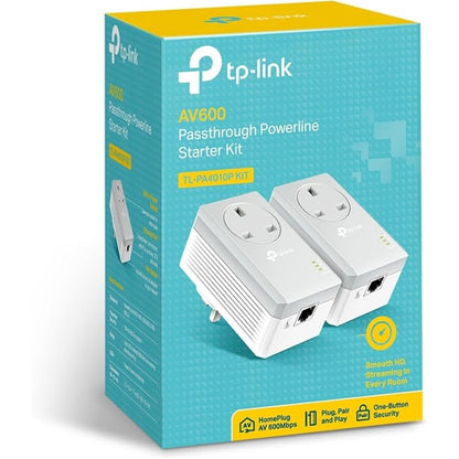 TP-Link TL-PA4010P KIT 600M Powerline AC Pass-through Twin Pack