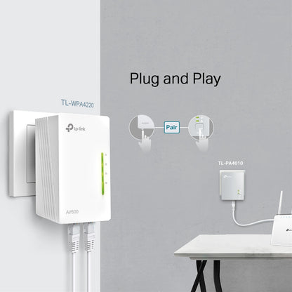 TP-Link TL-WPA4220 TKIT AV600 Powerline Wi-Fi Booster 2 LAN, 3 units