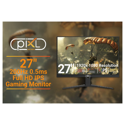 piXL X-Series GS27IDPHA 27 Inch Full HD IPS Gaming Monitor, 200Hz, 0.5ms
