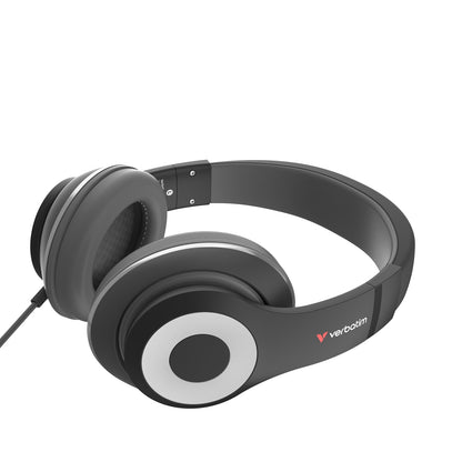 Verbatim TruSound USB-C Over-Ear Headset With In-Line Microphone, Black
