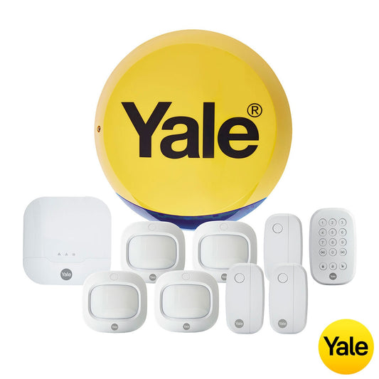 Yale IA-320 10pc Sync Smart Home Alarm, x4 Motion Sensors & x3 Door Sensors