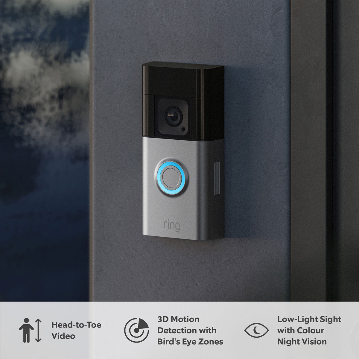 Ring Battery Video Doorbell Pro with Chime (2nd Gen) & Additional Battery Pack