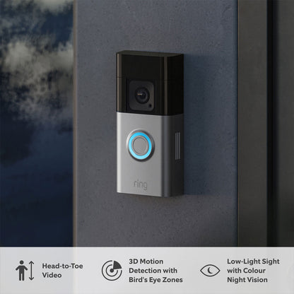 Ring Battery Video Doorbell Pro with Chime (2nd Gen) & Additional Battery Pack