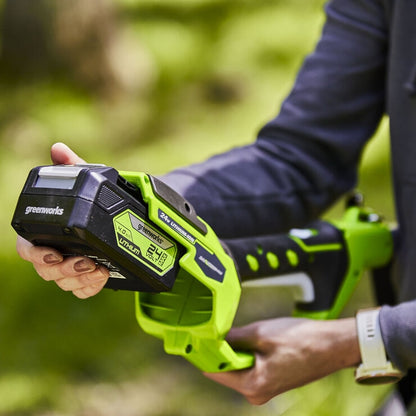 Greenworks 24V 20cm Cordless Pole Saw  1 x 24V (2Ah) Battery and Charger Bundle