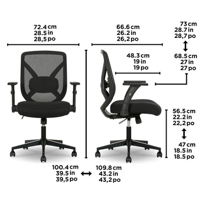 True Innovations Mesh Office Chair with Flip Up Arms