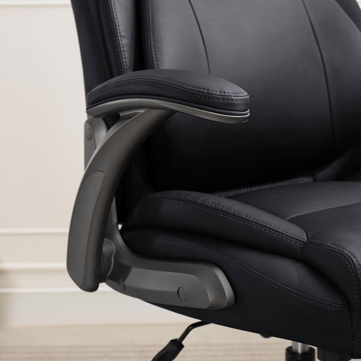 La-Z-Boy Air Lumbar Manager's Office Chair with Flip Up Arms, Black