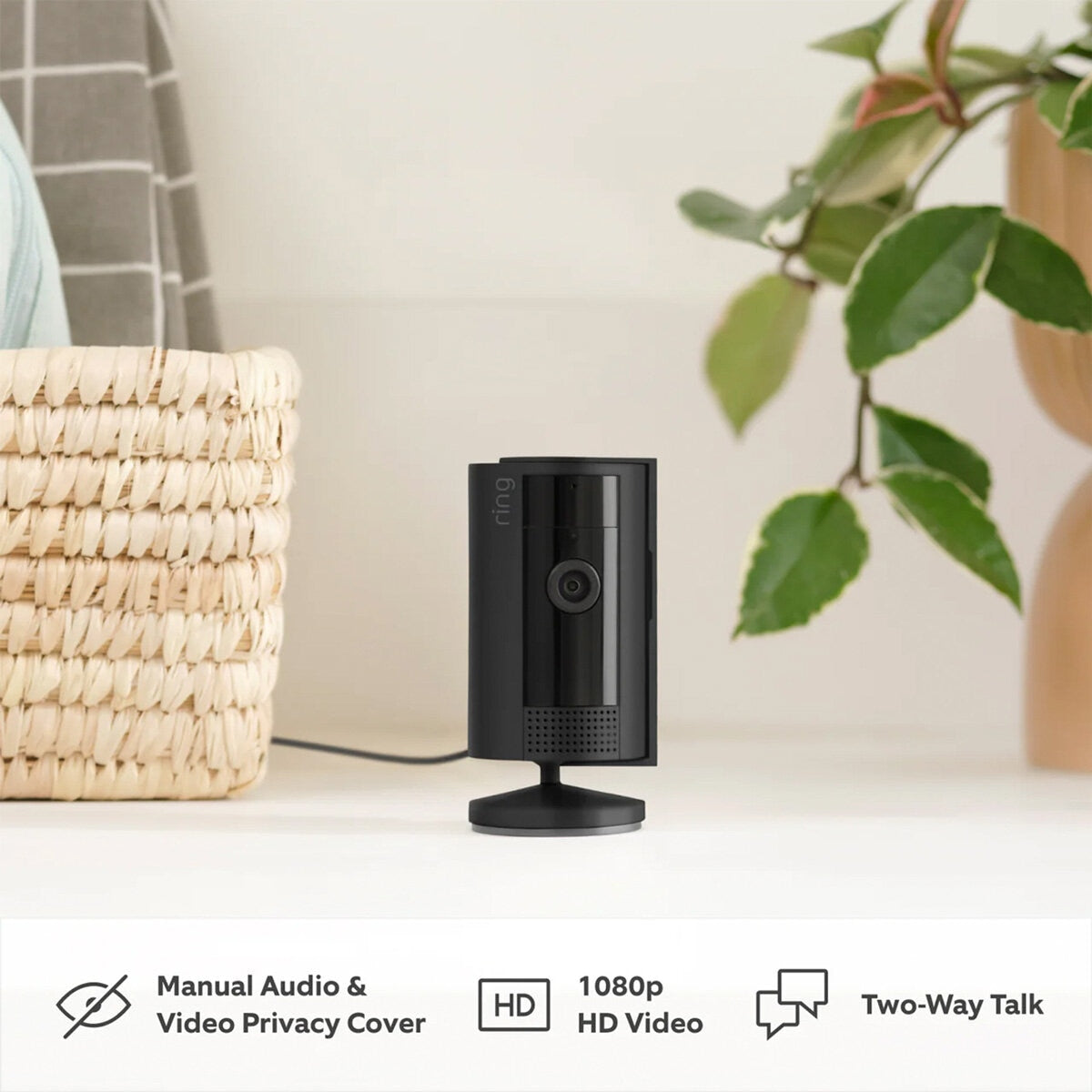Ring Wired Indoor Camera 2 Pack in Black