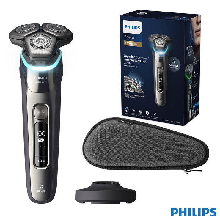 Philips Series 9000 Wet & Dry Electric Shaver with Charging Stand & Travel Case