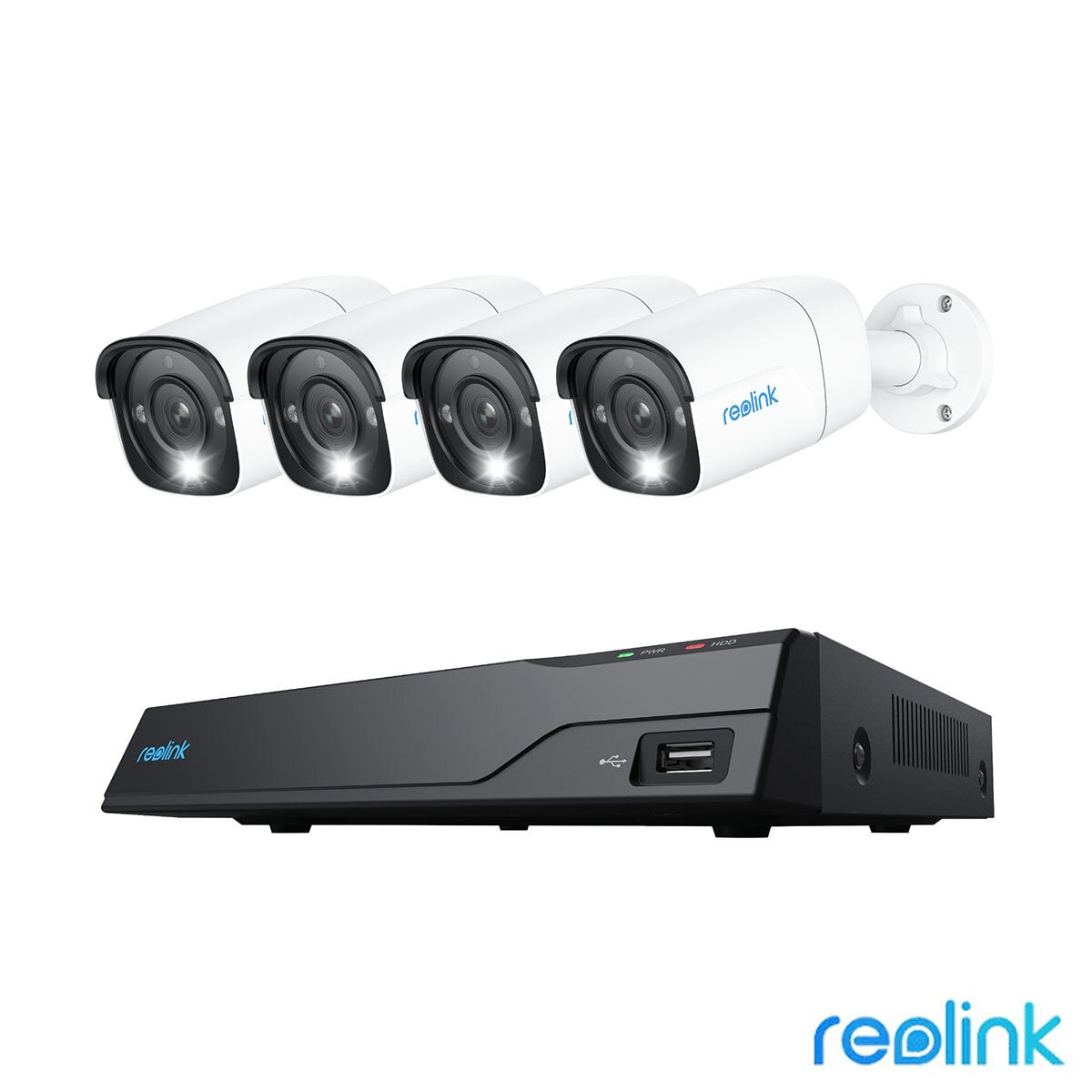 Reolink 12MP 4K+ UHD NVR PoE AI 8 x channel / 4 x Bullet Camera Kit with 2TB HDD