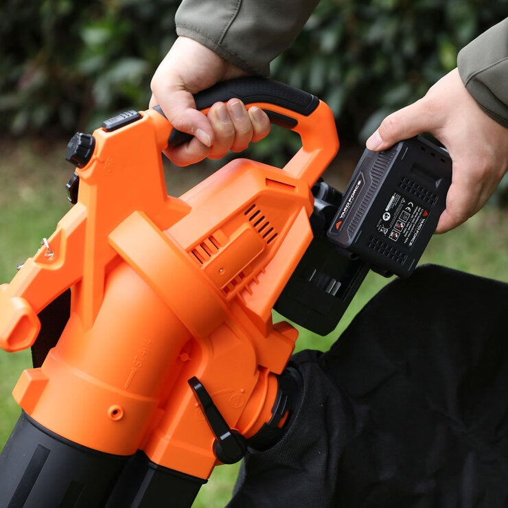Yard Force 40V Blower Vacuum  2 x 20V (4Ah) Battery & Twin Charger Bundle
