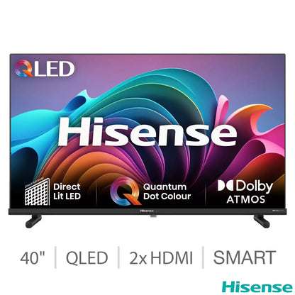 Hisense 40A5NQTUK 40 Inch QLED Smart TV 5-Year Warranty