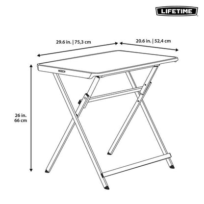 Lifetime 30 Inch (2.5ft) Black Personal Commercial Table