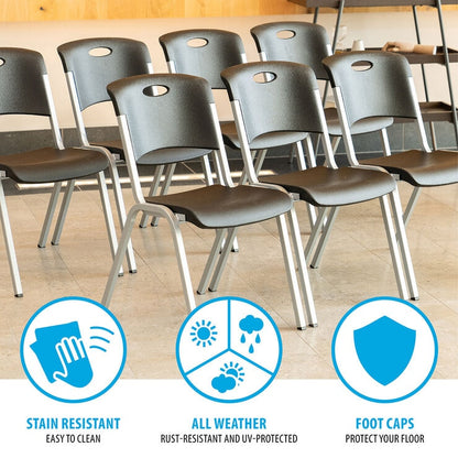 Lifetime Stacking Chair, 14 Pack & Chair Trolley