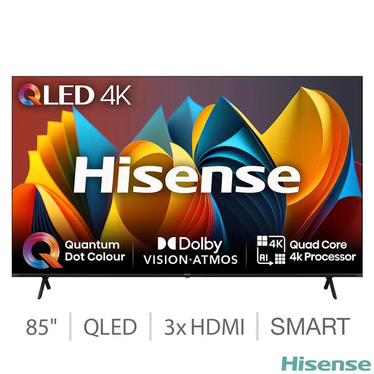 Hisense 85E7NQTUK 85 Inch QLED Freely Smart TV 5-Year Warranty