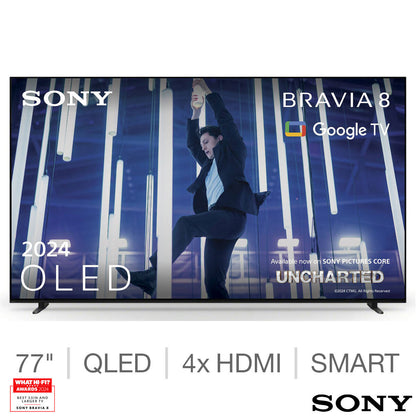 Sony Bravia 8 K77XR80U 77 Inch 4K OLED Smart Google TV 5-Year Warranty