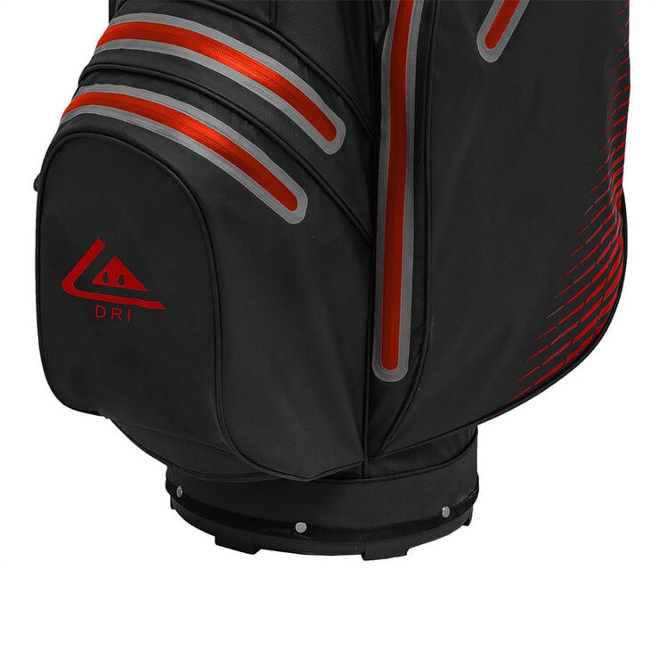 Longridge Elements Waterproof Golf Cart Bag in Black and Red