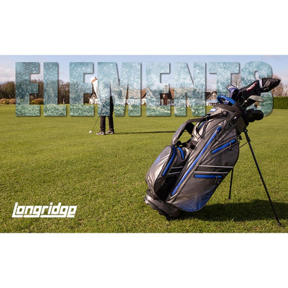Longridge Elements Waterproof Stand Bag in Grey and Blue