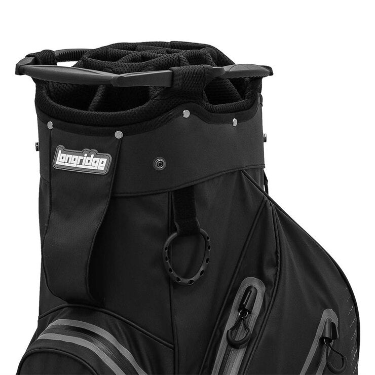 Longridge Elements Waterproof Golf Cart Bag in Black and Grey