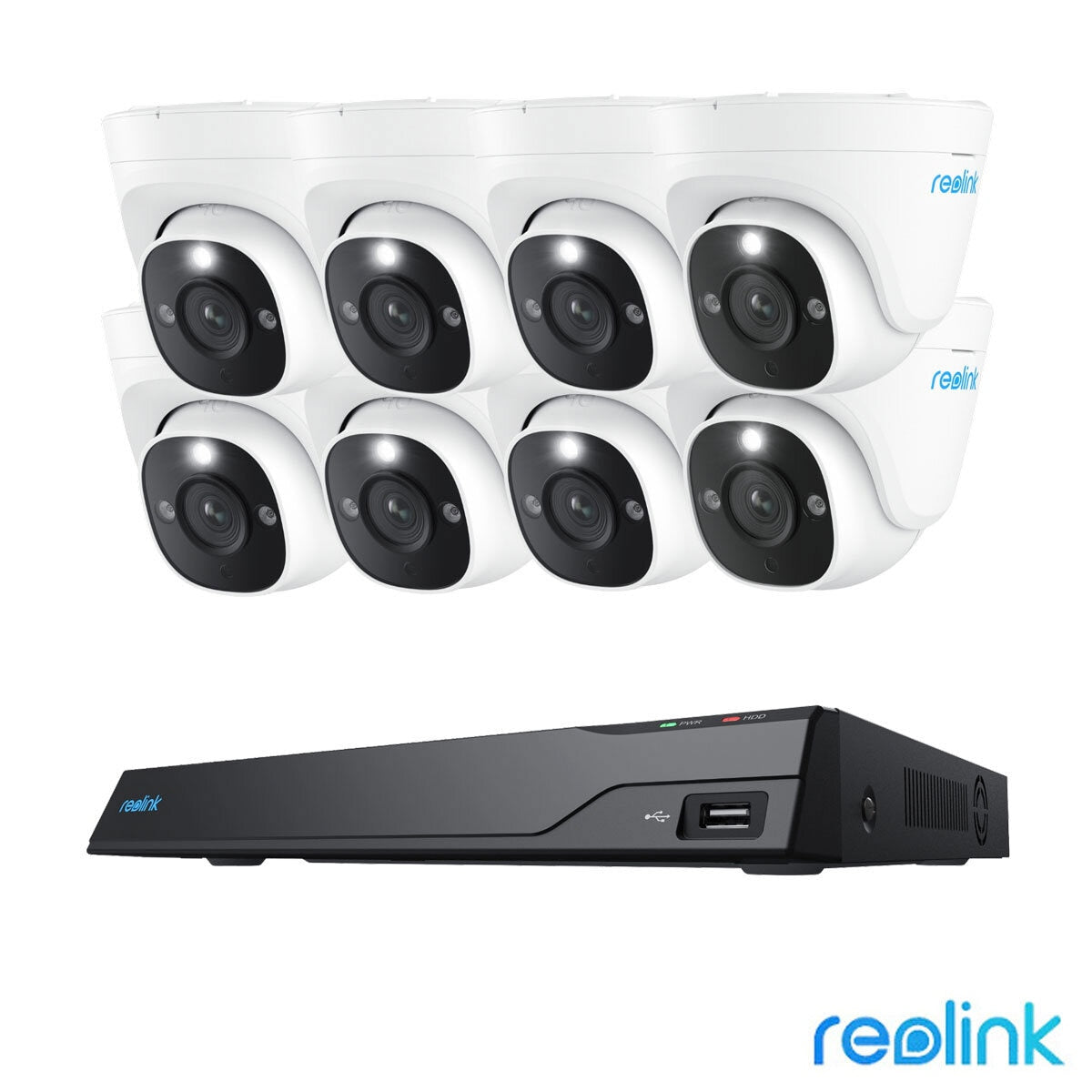 Reolink 12MP 4K+ UHD NVR PoE AI 16x channel / 8x Dome Camera Kit with 4TB HDD