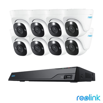 Reolink 12MP 4K+ UHD NVR PoE AI 16x channel / 8x Dome Camera Kit with 4TB HDD