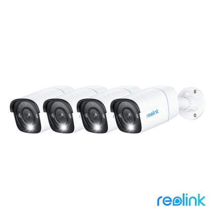 Reolink 8MP 4K Ultra HD Network Video Recorder PoE AI Add on Cam 4-Pack