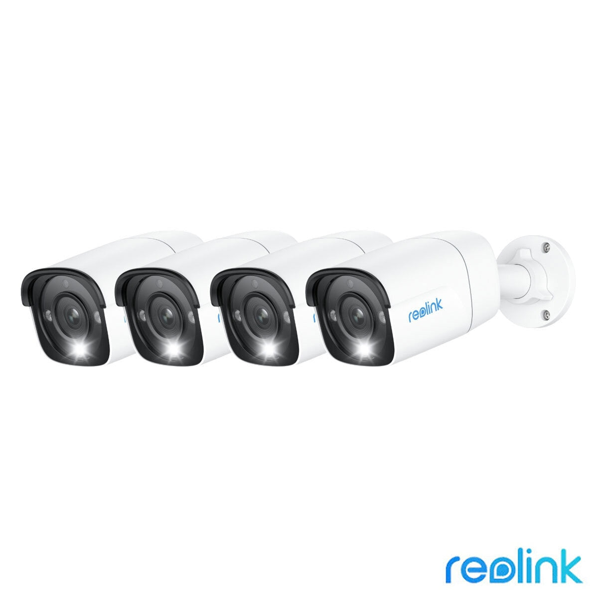 Reolink 12MP 4K+ Ultra HD Network Video Recorder PoE AI Bullet Add-on Cam 4pk
