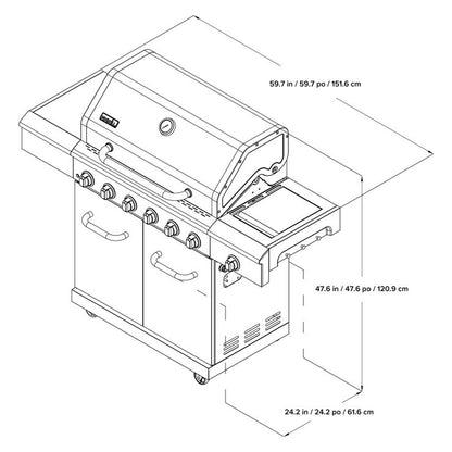 Nexgrill Deluxe 7 Burner Gas Barbecue Grill + Cover