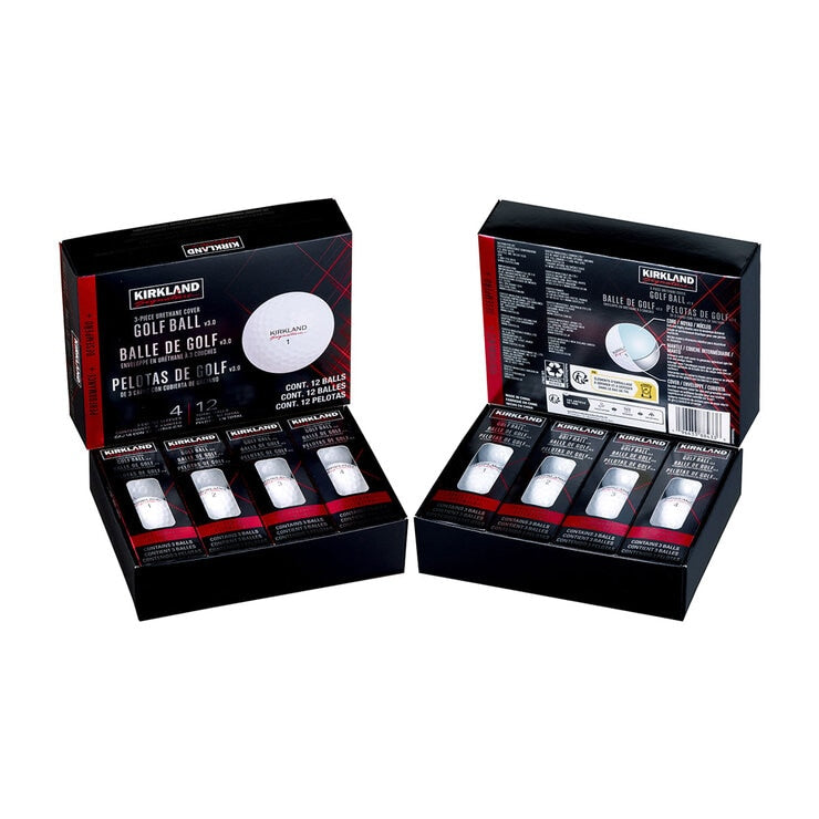 Kirkland Signature 3-Piece Urethane Cover White Golf Balls - 24 Pack